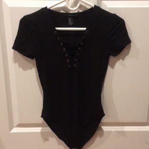 Forever 21 Cross Cross Bodysuit